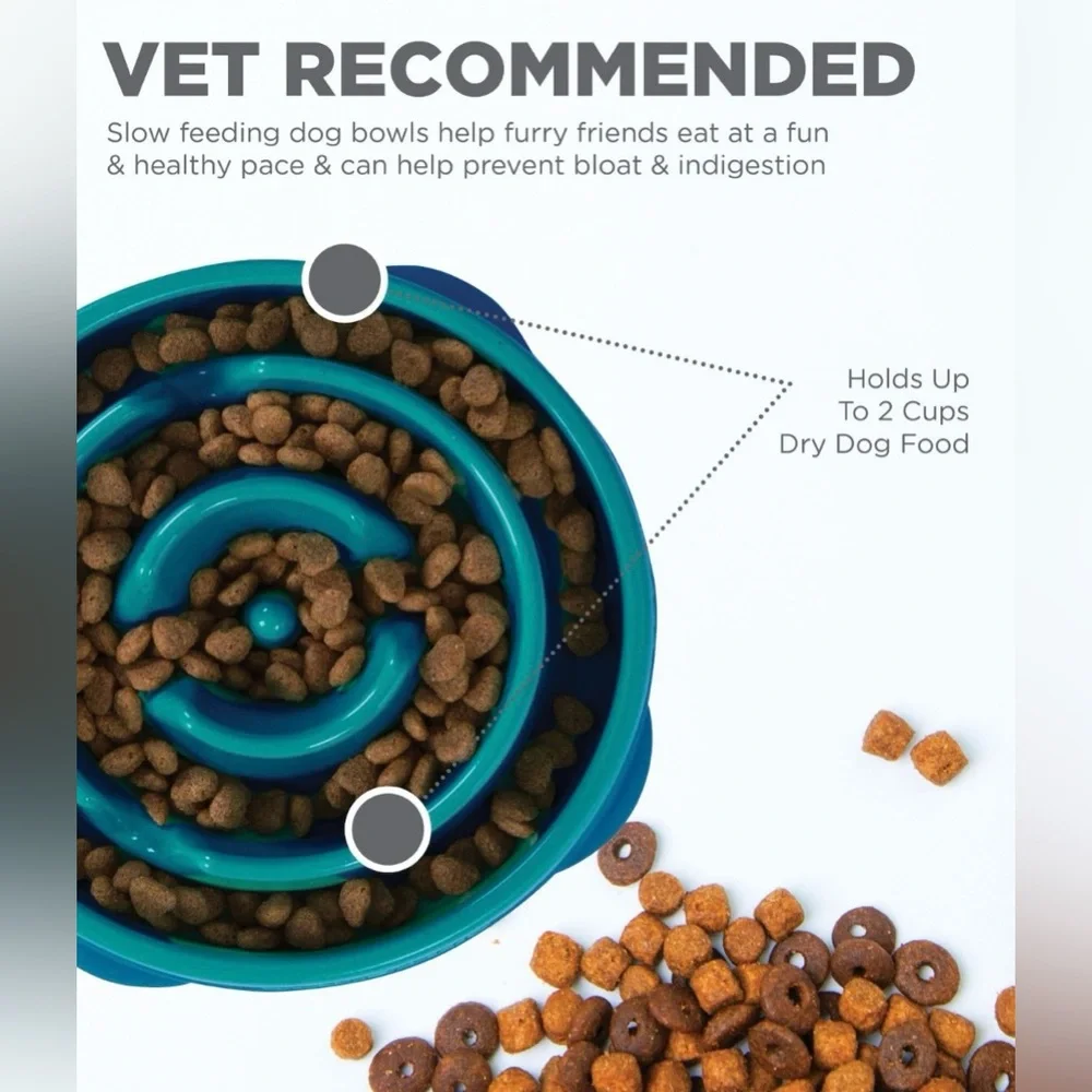 NWT Outward Hound Fun Feeder Slo Bowl